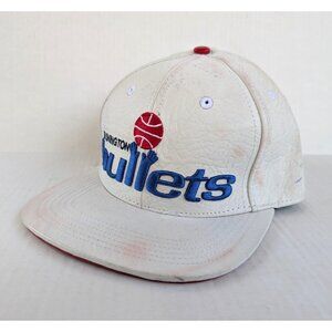 Vintage Washington Bullets Leather Hat NBA Strapback Pro Standard READ